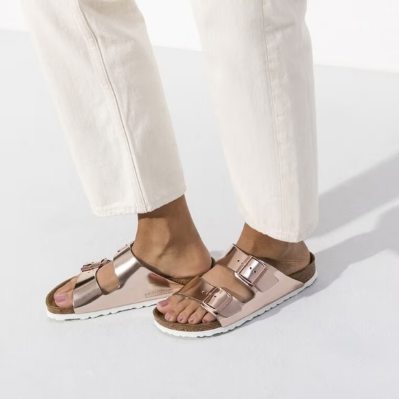 Birkenstock Arizona Soft Footbed Leather - Metallic Copper - Picture 2 of 8
